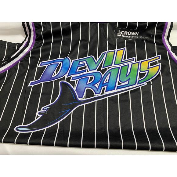 Destroyer Rocks XL Black ~ Tampa Bay Devil Rays Phillips #35 MLB Baseball Jersey - Picture 8 of 11
